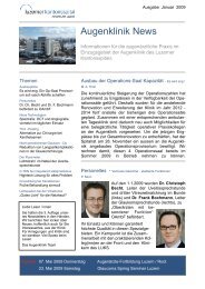 Augenklinik News - Luzerner Kantonsspital