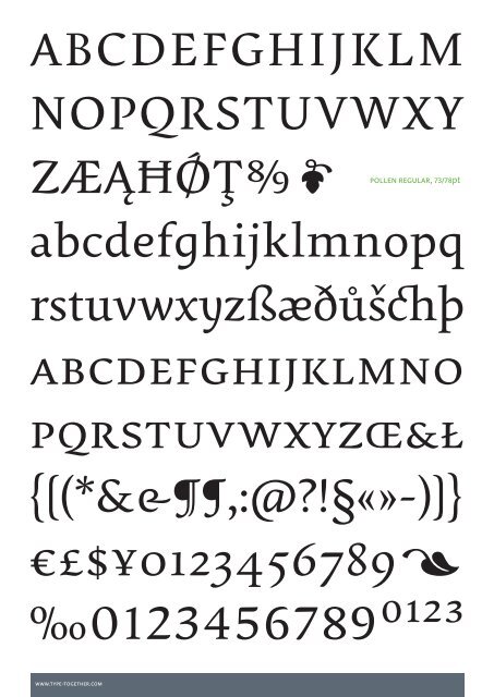A poetically joyful text typeface by Eduardo Berliner for TypeTogether