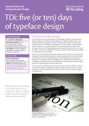 TDi short course on typeface design - University of Reading