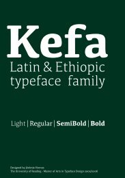 Latin & Ethiopic typeface family - MA Typeface Design