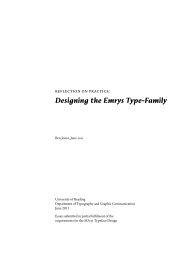 Designing the Emrys Type-Family - MA Typeface Design