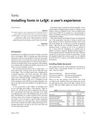 fonts Installing fonts in LaTEX: a user's experience