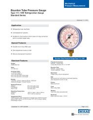 Bourdon Tube Pressure Gauge Type 111.11RF Refrigeration Gauge