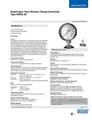 Diaphragm-Type Sanitary Gauge Assembly Type M93X.3A