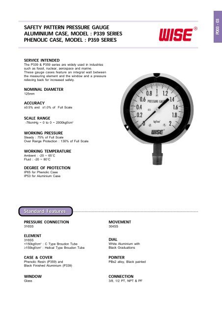 PRESSURE GAUGE PRESSURE GAUGE