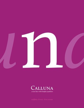 Calluna PDF specimen - exljbris Font Foundry