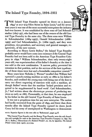 The Inland Type Foundry, 1894-1911 - Luc Devroye