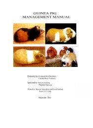 GUINEA PIG MANAGEMENT MANUAL - Benson Institute