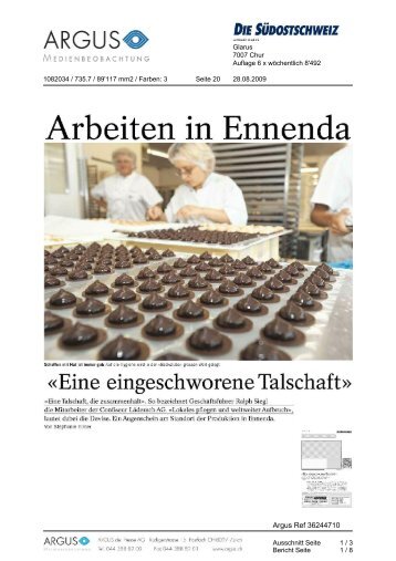 Arbeiten in Ennenda