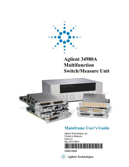 Agilent 34923A 40/80 Channel Reed Multiplexer for 34980A