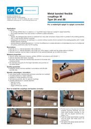Metal banded flexible couplings M type 2A and - Keramo Steinzeug