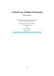 A Hybrid Type of Ellipsis in Romanian - CSLI Publications