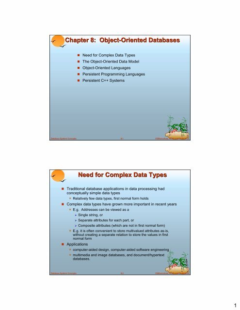 Object-Oriented Databases Need for Complex Data Types - CWI