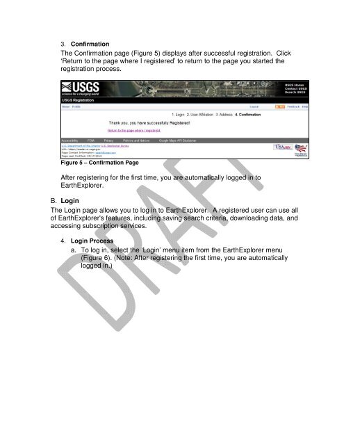 Registration and Profile Guide (pdf) - EarthExplorer - USGS