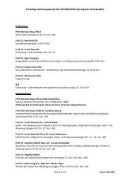 Vorläufiges Vorlesungsverzeichnis WS 2009_10