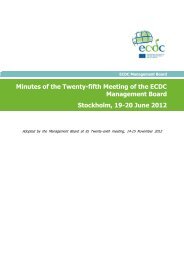 Minutes of the Twenty-fifth Meeting of the ECDC Management Board ...