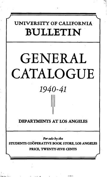 1940-41 - UCLA Registrar's Office Home
