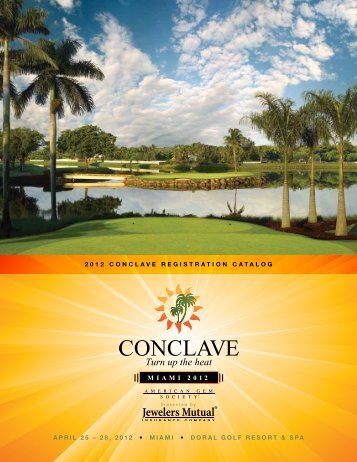 2012 ConClave RegistRation Catalog - American Gem Society