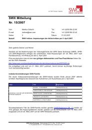 SWX-Mitteilung Nr. 15/2007 - SIX Swiss Exchange