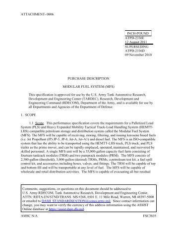 ATTACHMENT- 0006 Comments, suggestions, or ... - U.S. Army