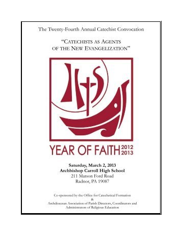 The Twenty-Fourth Annual Catechist Convocation - Archdiocese of ...