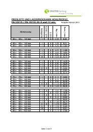 Preisliste und Lagerprogramm Stahlhohlprofile ... - Spaeter Hamburg