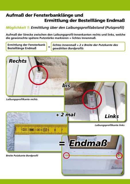 Fensterbank Ausmaßhilfe - Farben Schultze