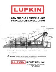 Low Profile II Pumping Unit Installation Manual ... - Lufkin Industries