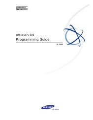 OfficeServ 500 Programming Guide