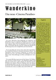 Das neue «cinema Paradiso - Wanderkino