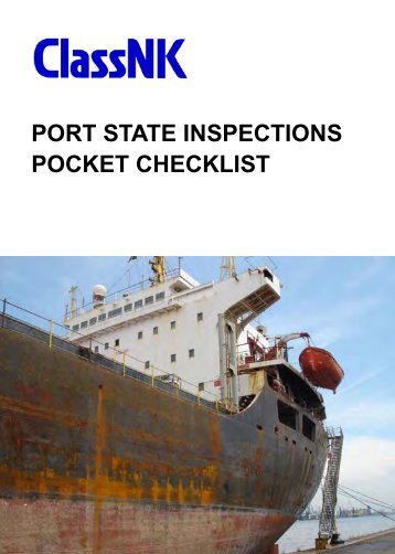 PORT STATE INSPECTIONS POCKET CHECKLIST - ClassNK