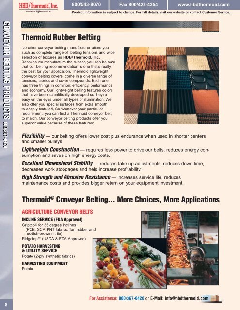 Industrial Rubber Products Catalog - Thermoid