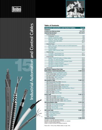 BELDEN Industrial Automation and Control Cables