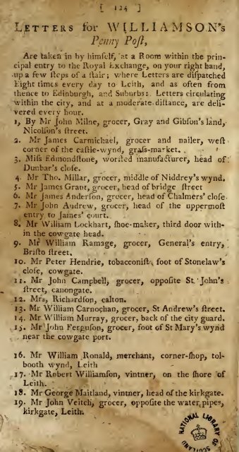 Williamson's directory for the city of Edinburgh, Canongate, Leith ...