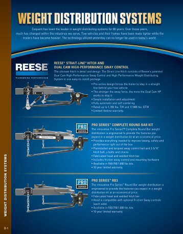 WEIGHT DISTRIBUTION SYSTEMS - Draw-Tite