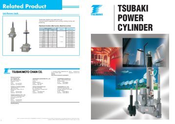 TSUBAKI POWER CYLINDER - Tsubakimoto Chain Co.