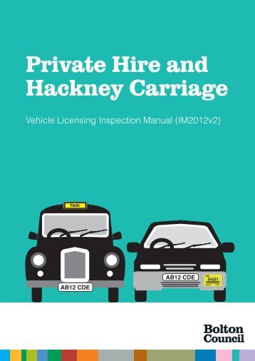 Hackney carriage and private hire vehicle test ... - Bolton Council