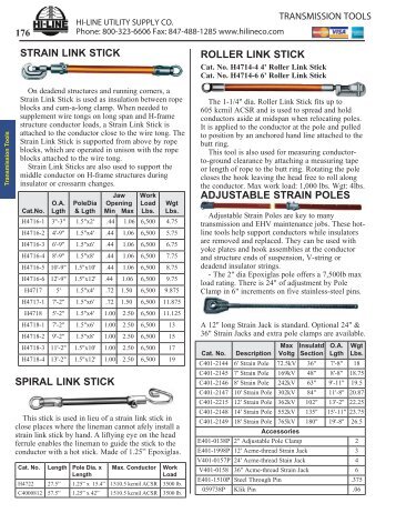 Link Sticks, Insulator Cradles, Suspension Yokes - Hi-Line Utility ...