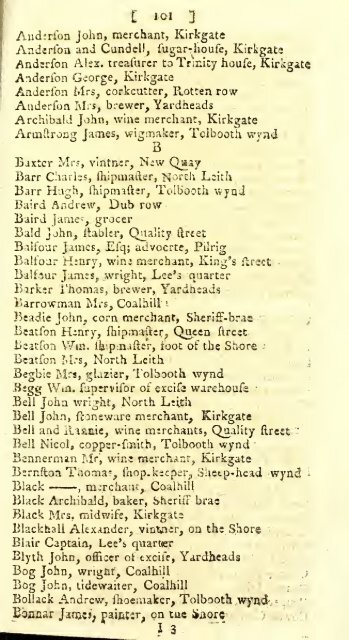 Williamson's directory for the city of Edinburgh, Canongate, Leith ...