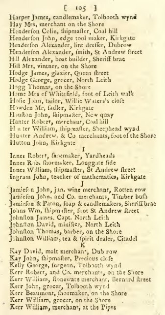 Williamson's directory for the city of Edinburgh, Canongate, Leith ...