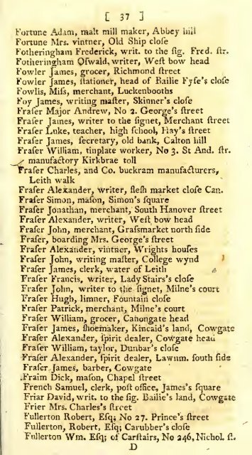 Williamson's directory for the city of Edinburgh, Canongate, Leith ...