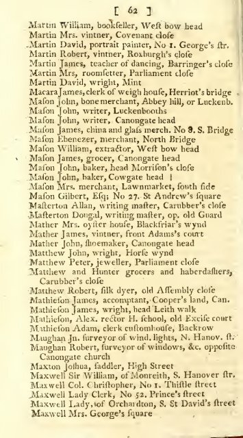 Williamson's directory for the city of Edinburgh, Canongate, Leith ...