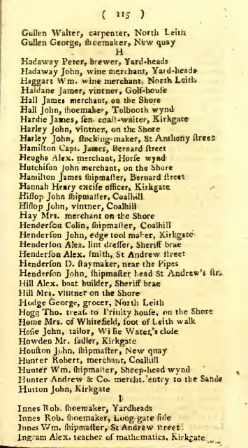 Williamson's directory for the city of Edinburgh, Canongate, Leith ...