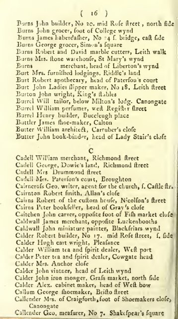 Williamson's directory for the city of Edinburgh, Canongate, Leith ...