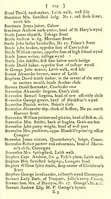 Williamson's directory for the city of Edinburgh, Canongate, Leith ...