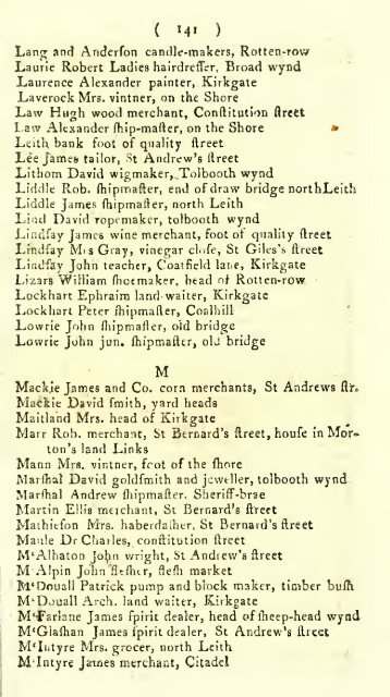 Williamson's directory for the city of Edinburgh, Canongate, Leith ...