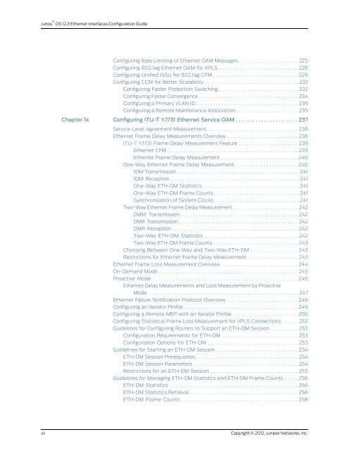 Junos® OS Ethernet Interfaces Configuration ... - Juniper Networks