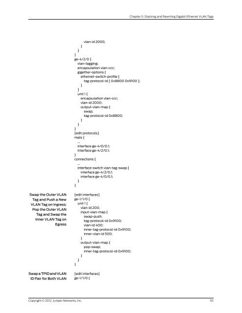 Junos® OS Ethernet Interfaces Configuration ... - Juniper Networks