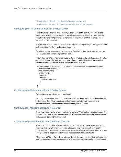 Junos® OS Ethernet Interfaces Configuration ... - Juniper Networks