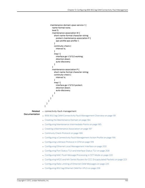 Junos® OS Ethernet Interfaces Configuration ... - Juniper Networks